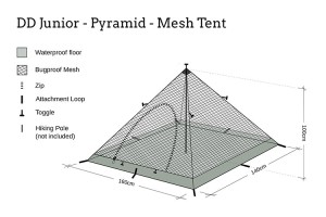 DD Junior Pyramid Mesh Tent 1
